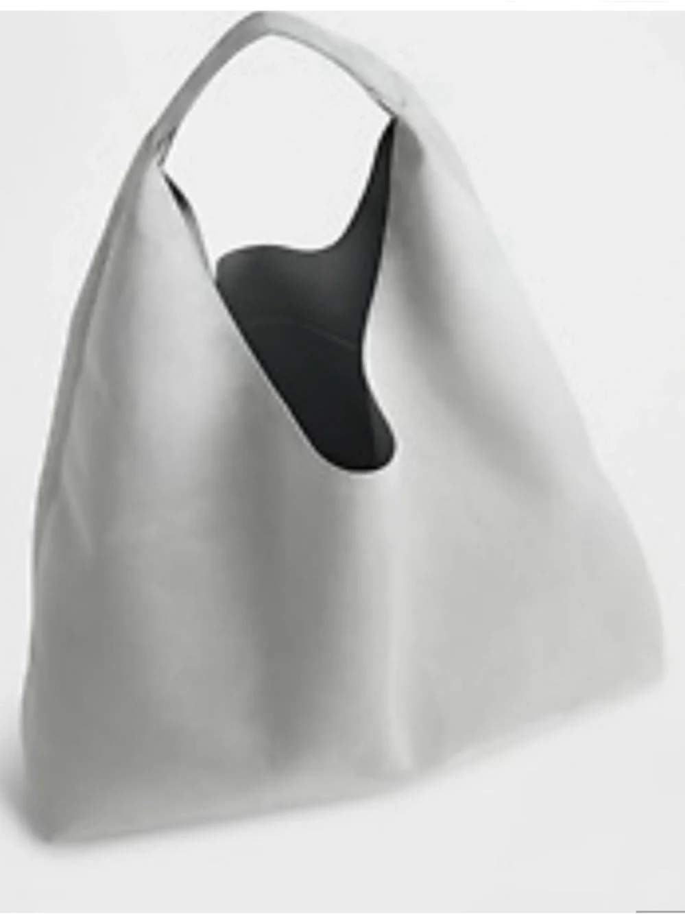 Gap Minimalist Gray Leather Hobo Bag -